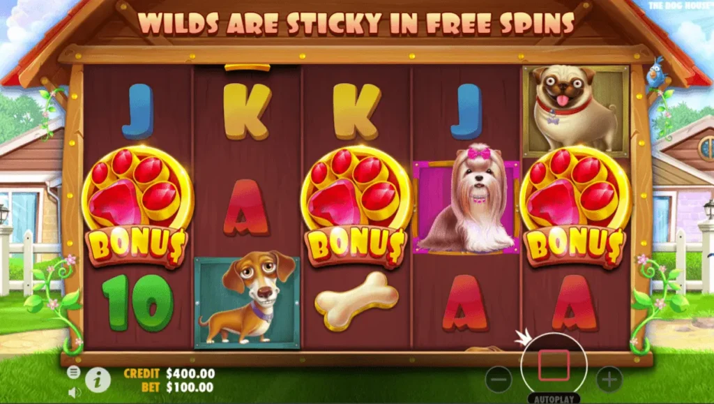 The dog House bonus(Spielautomaten Bonusrunde)